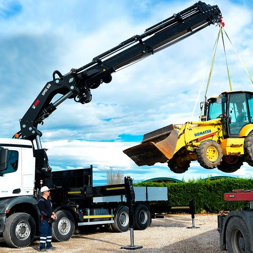 hydraulic hiab crane truck